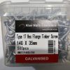 Kiwi nails - 14G X 35Mm Galvanised Hex Flange Head Timber Screw (250/500 Pack)