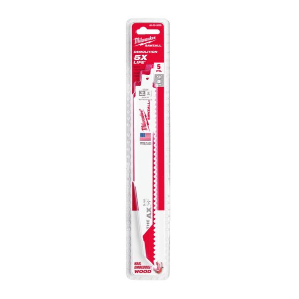 48005026--Pack_11__61515 Milwaukee The AX Blade 230mm 5TPI - Cut wood and Nails
