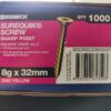 Bremick Chipboard SQ DRV Yellow zinc (1000pcs) - 8GX32MM