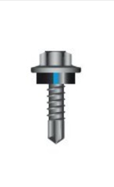 12g 25mm roofing screws Bremick SDM 10Gx25mm Galv Hex Head Screw with neo PK1000