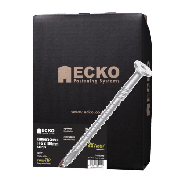 Ecko T-REX17 Batten Screws OutDoor XGuard 14g x 100mm, Pack of 500