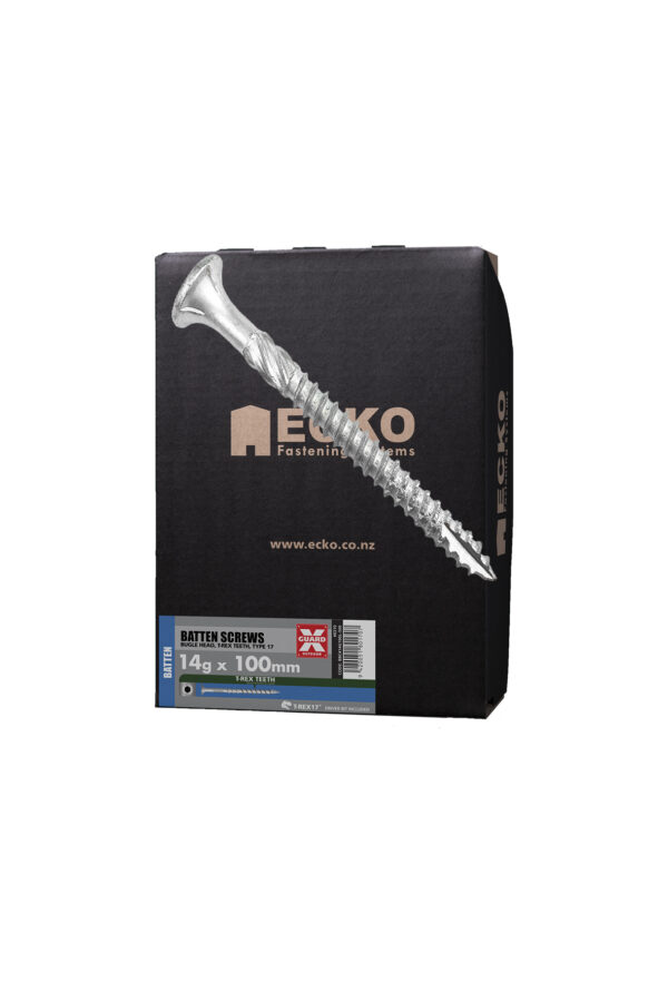 Ecko T-REX17 Batten Screws OutDoor XGuard 14g x 100mm, Pack of 500