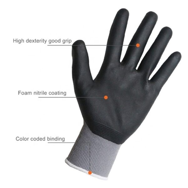 Nitrile Foam Coated Gloves XL